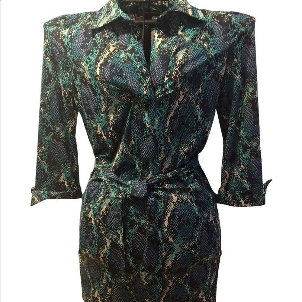 Animal Print Shirt Dress by INC International Concepts